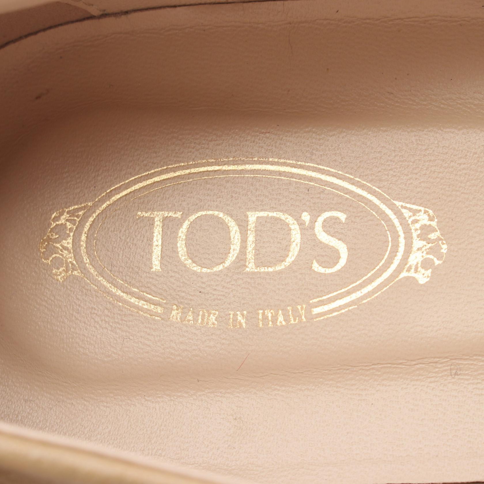KATE ケイト ローファー フラットシューズ レザー ベージュ トッズ シューズ TOD'S
