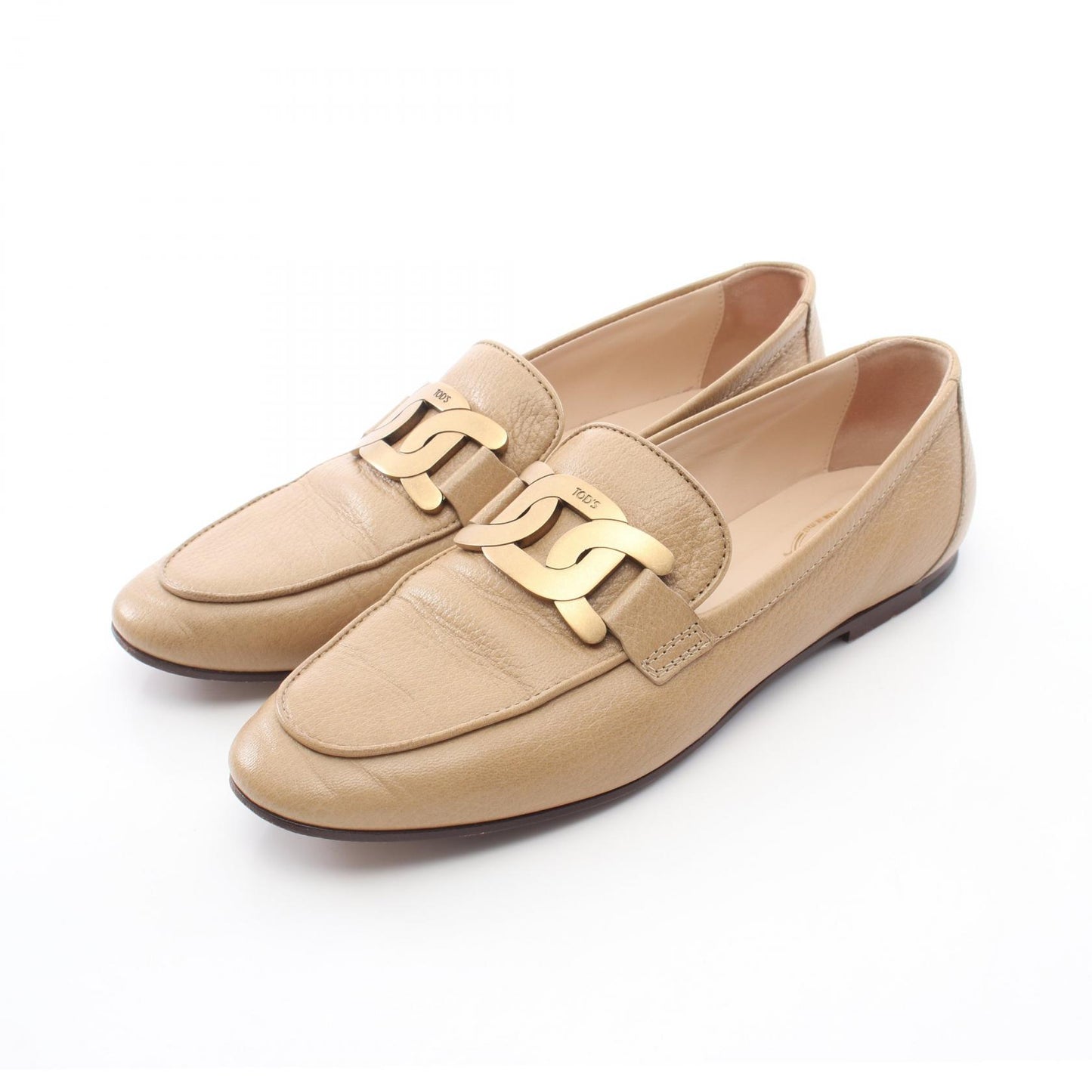 KATE ケイト ローファー フラットシューズ レザー ベージュ トッズ シューズ TOD'S