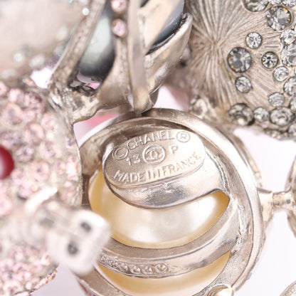 ココマーク 13P ブローチ フェイクパール ラインストーン シルバー ライトブルー ライトピンク シャネル アクセサリー CHANEL