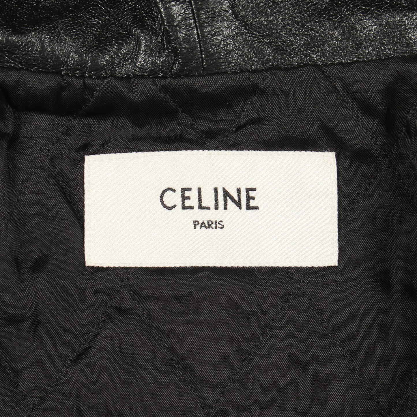 フード付 レザージャケット ラムスキン ブラック セリーヌ アウター CELINE