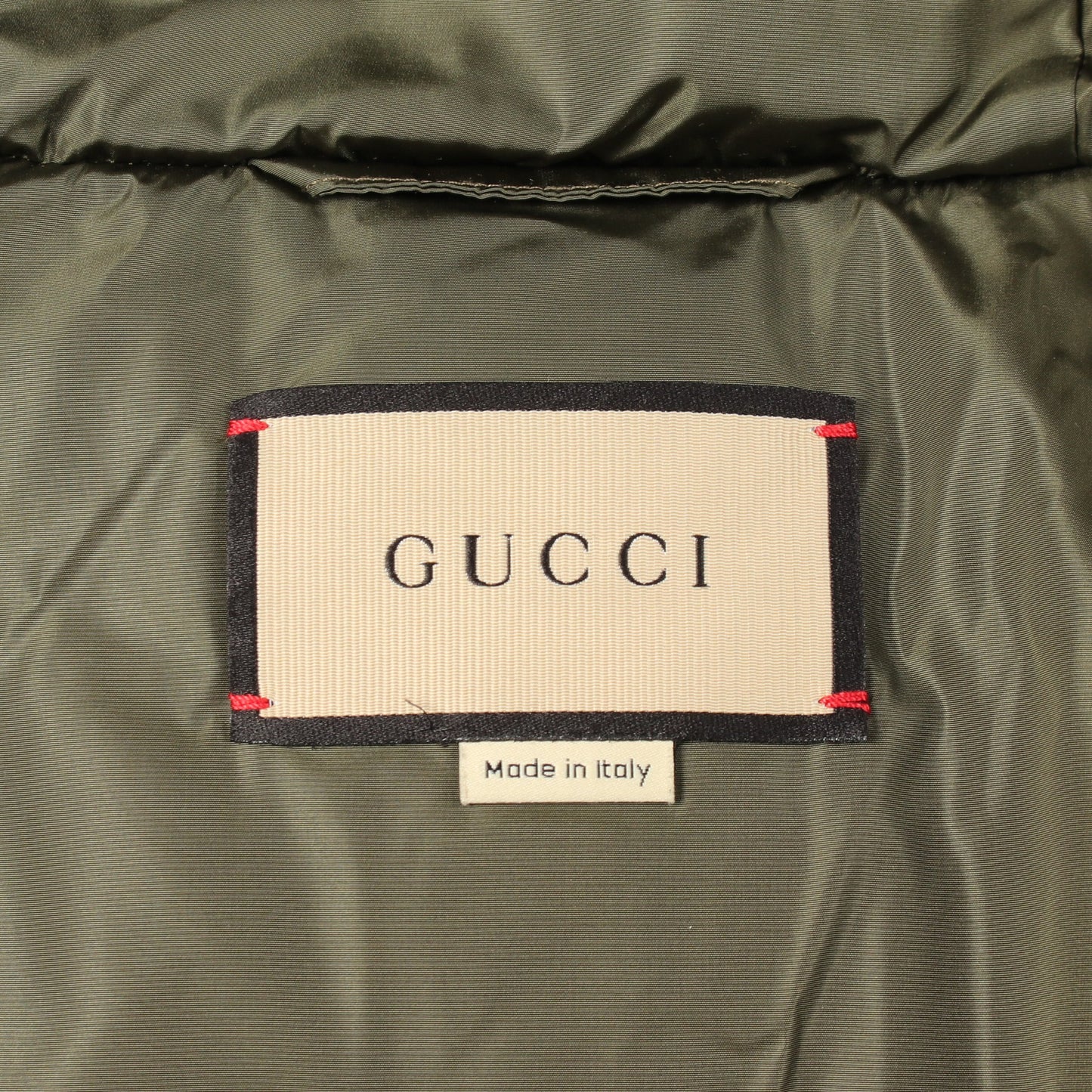 ジャンボGG フード付き ダウンジャケット ナイロン カーキグリーン グッチ アウター GUCCI