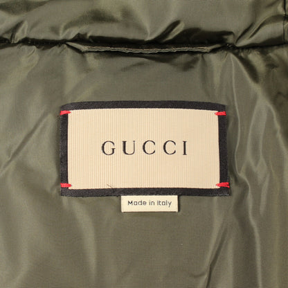 ジャンボGG フード付き ダウンジャケット ナイロン カーキグリーン グッチ アウター GUCCI