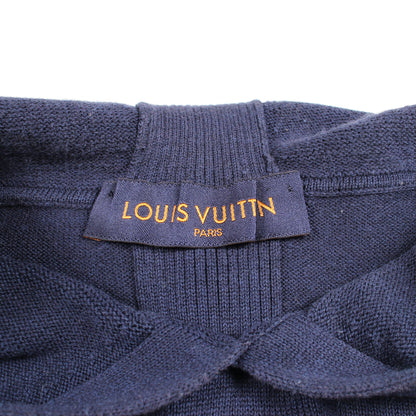 LVサークルロゴ ニット プルオーバーパーカー コットン ネイビー ルイヴィトン トップス LOUIS VUITTON