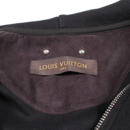 LVサークルロゴ ジップアップパーカー コットン ブラック ルイヴィトン トップス LOUIS VUITTON