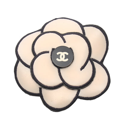 カメリア ココマーク ヘアアクセサリー ラバー ライトベージュ ブラック ヴィンテージ シャネル アクセサリー CHANEL