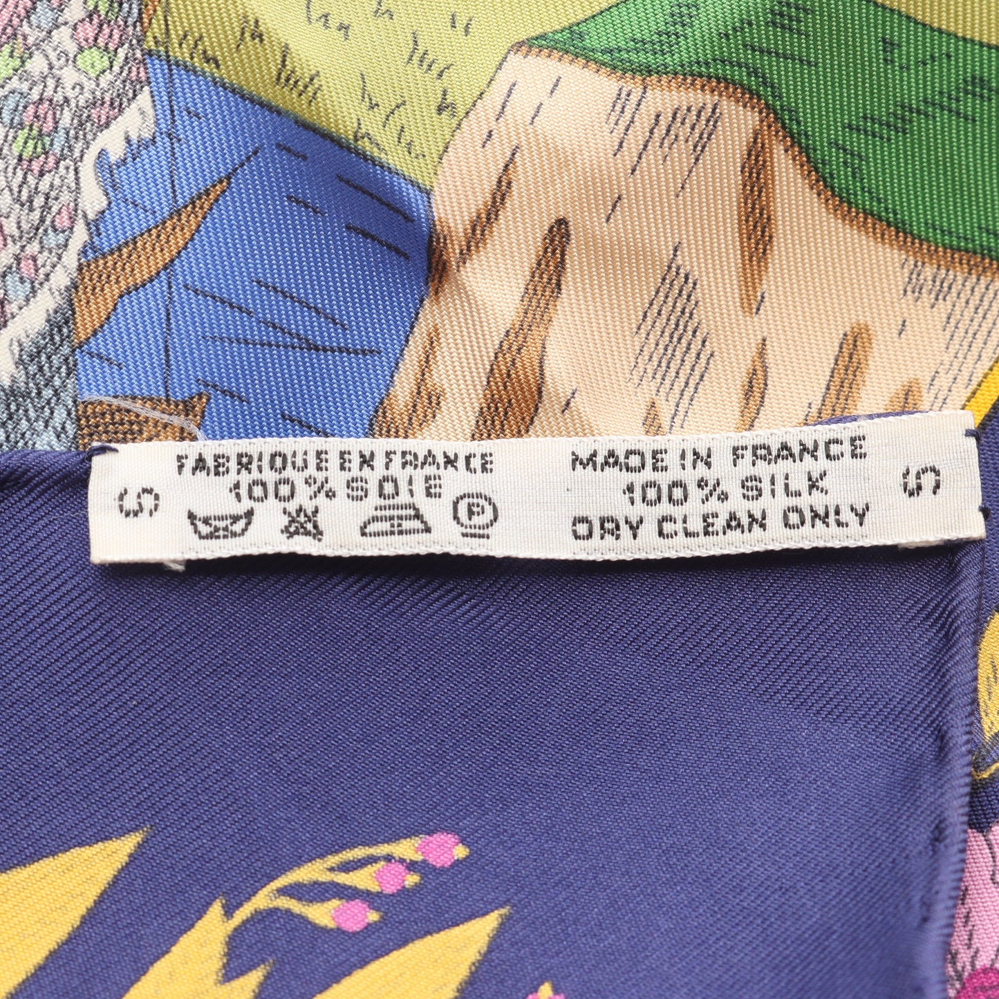 カレ90 COSTUMES CIVILS ACTUELS スカーフ シルク ネイビー マルチカラー エルメス 財布・小物 HERMES