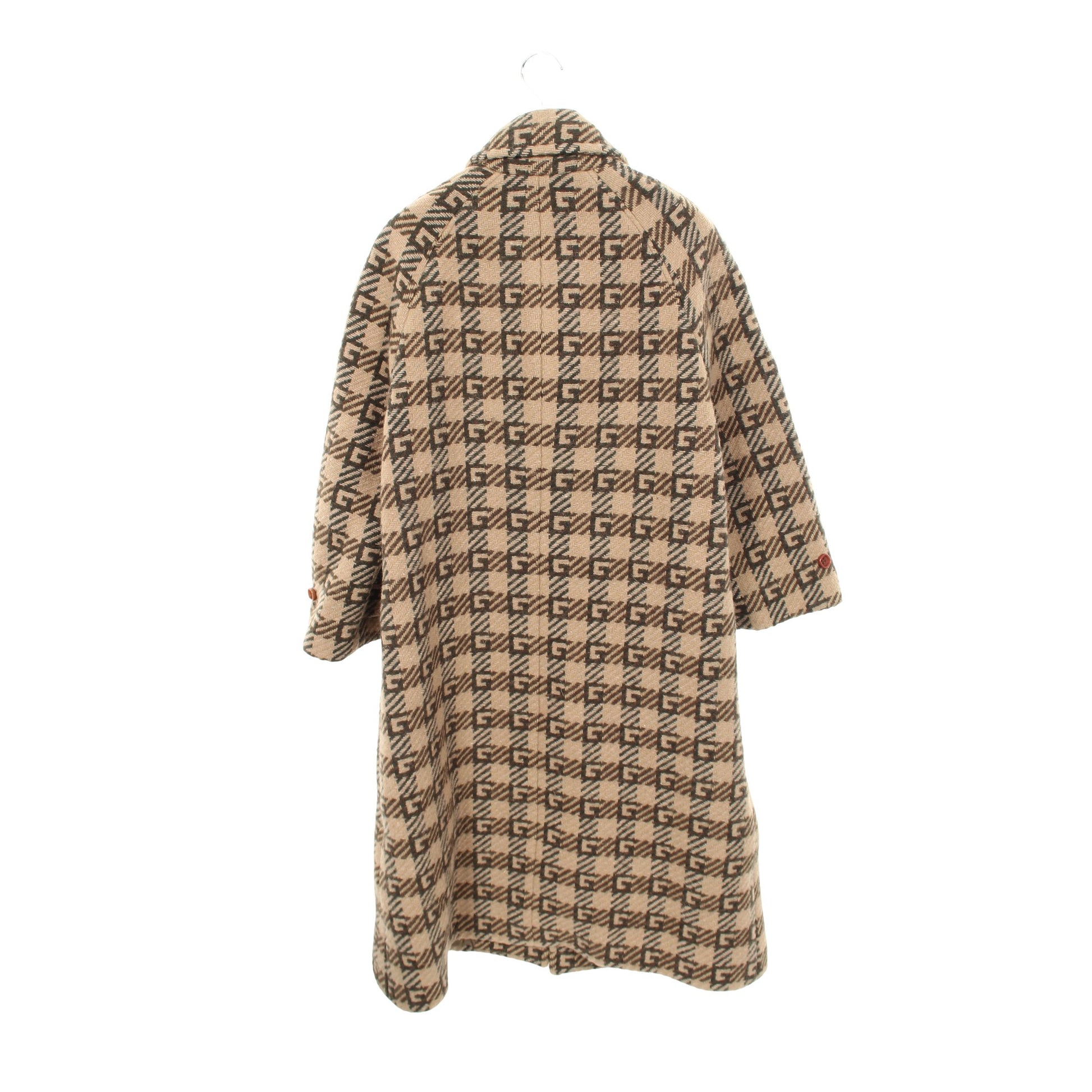 GGジャガード コート ウール ベージュ ブラウン グッチ アウター GUCCI