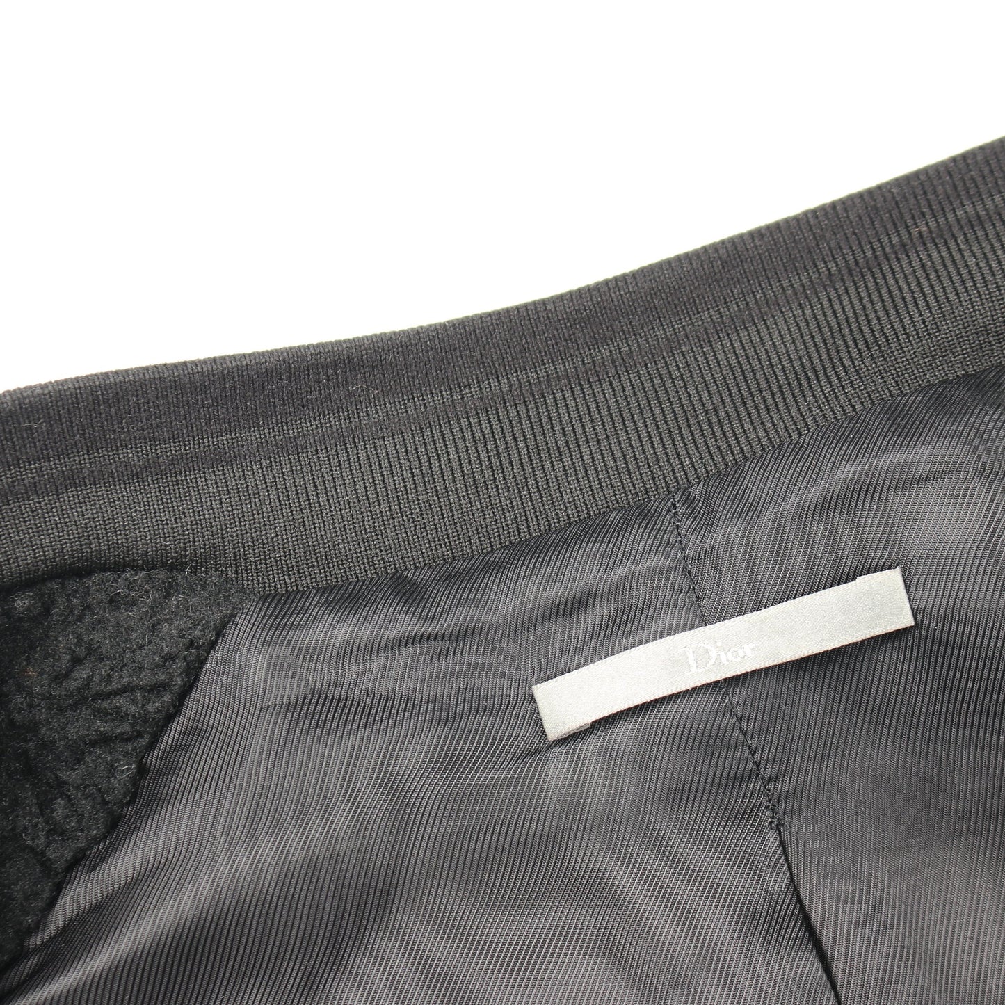 ムートンシアリング ブルゾン レザージャケット ラムスキン ブラック ディオールオム アウター Dior HOMME