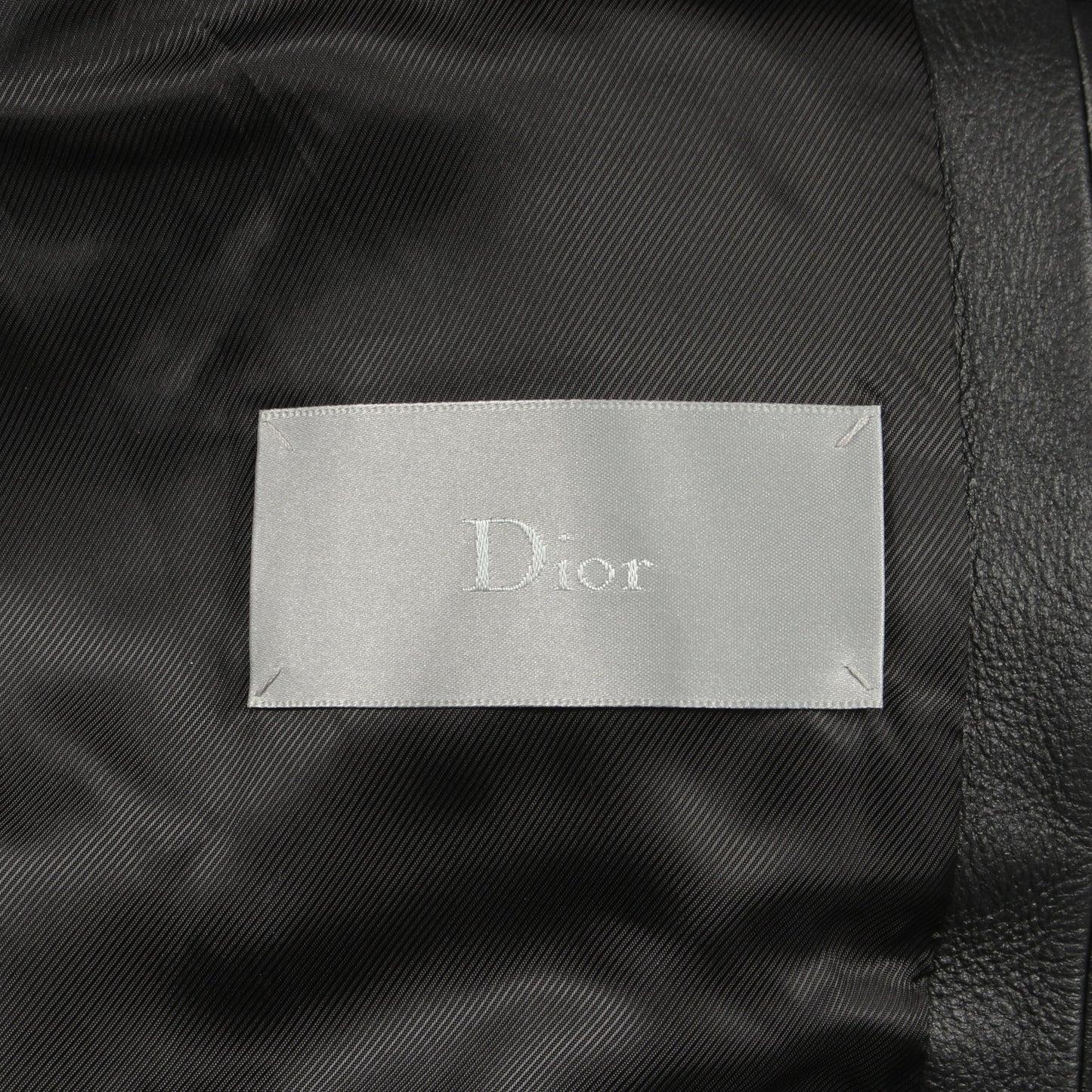 ムートンシアリング ブルゾン レザージャケット ラムスキン ブラック ディオールオム アウター Dior HOMME