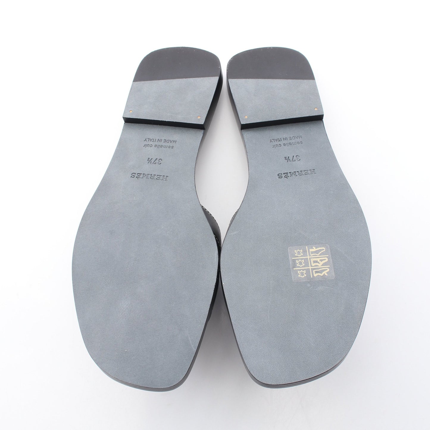 オラン サンダル レザー ブラック エルメス シューズ HERMES