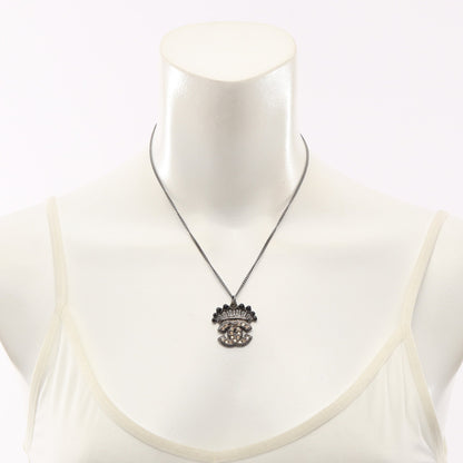 ココマーク ネックレス ラインストーン シルバー ブラック ライトイエロー 08C シャネル アクセサリー CHANEL