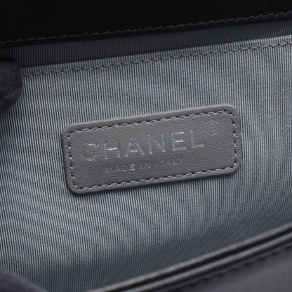 ボーイシャネル チェーンショルダーバッグ レザー ブラック シルバー金具 シャネル バッグ CHANEL