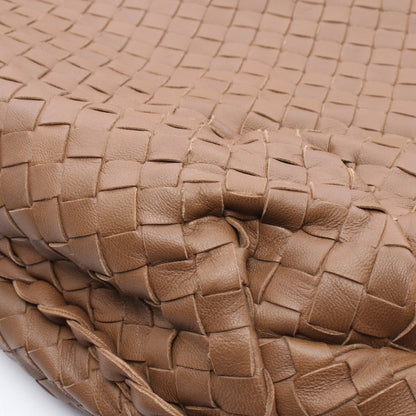 イントレチャート ワンショルダーバッグ ラムスキン ブラウン ボッテガヴェネタ バッグ BOTTEGA VENETA