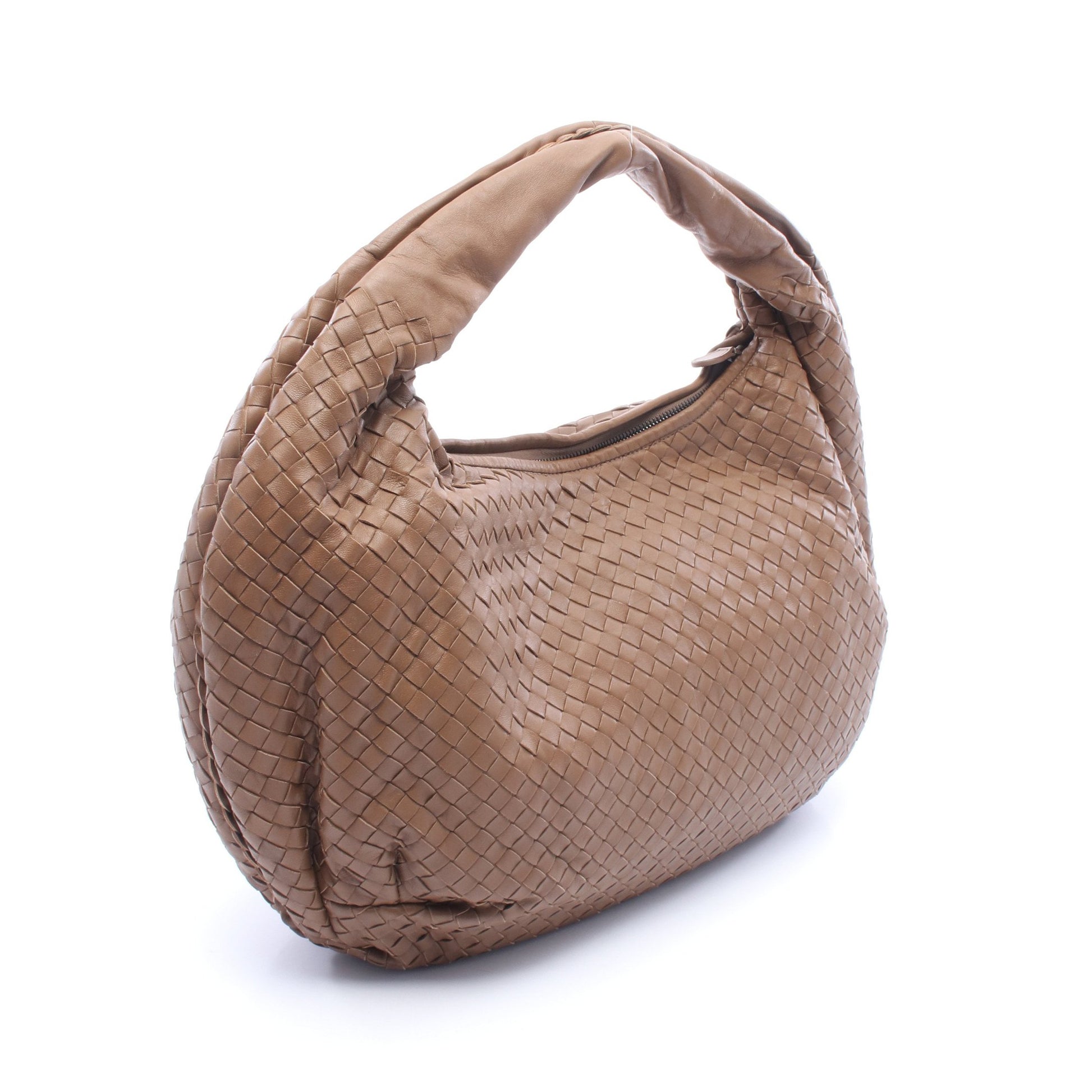 イントレチャート ワンショルダーバッグ ラムスキン ブラウン ボッテガヴェネタ バッグ BOTTEGA VENETA