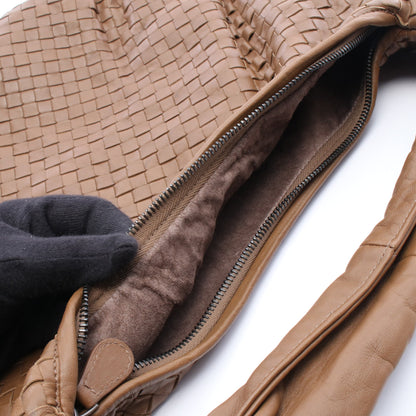 イントレチャート ワンショルダーバッグ ラムスキン ブラウン ボッテガヴェネタ バッグ BOTTEGA VENETA
