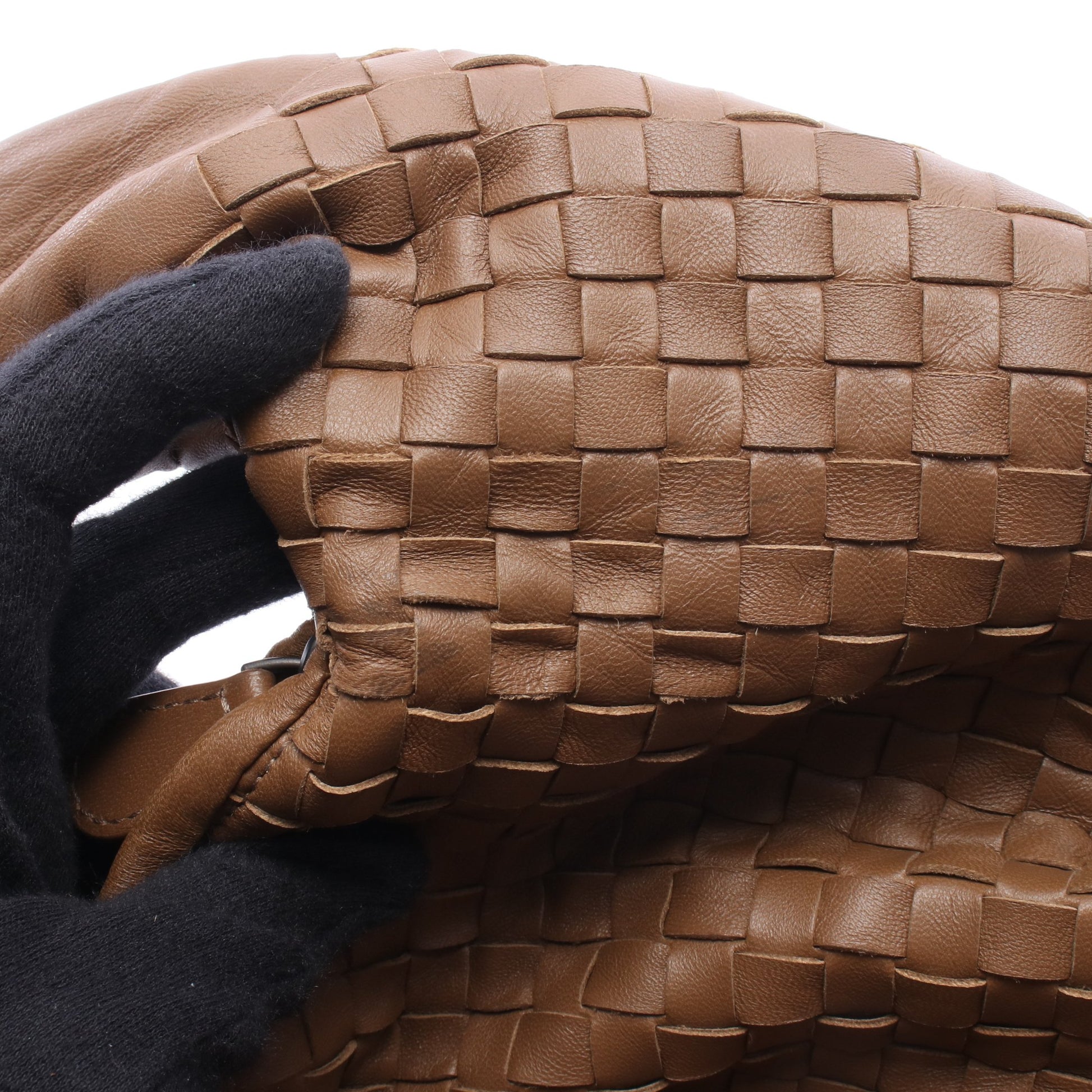 イントレチャート ワンショルダーバッグ ラムスキン ブラウン ボッテガヴェネタ バッグ BOTTEGA VENETA