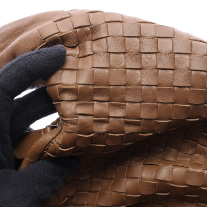イントレチャート ワンショルダーバッグ ラムスキン ブラウン ボッテガヴェネタ バッグ BOTTEGA VENETA