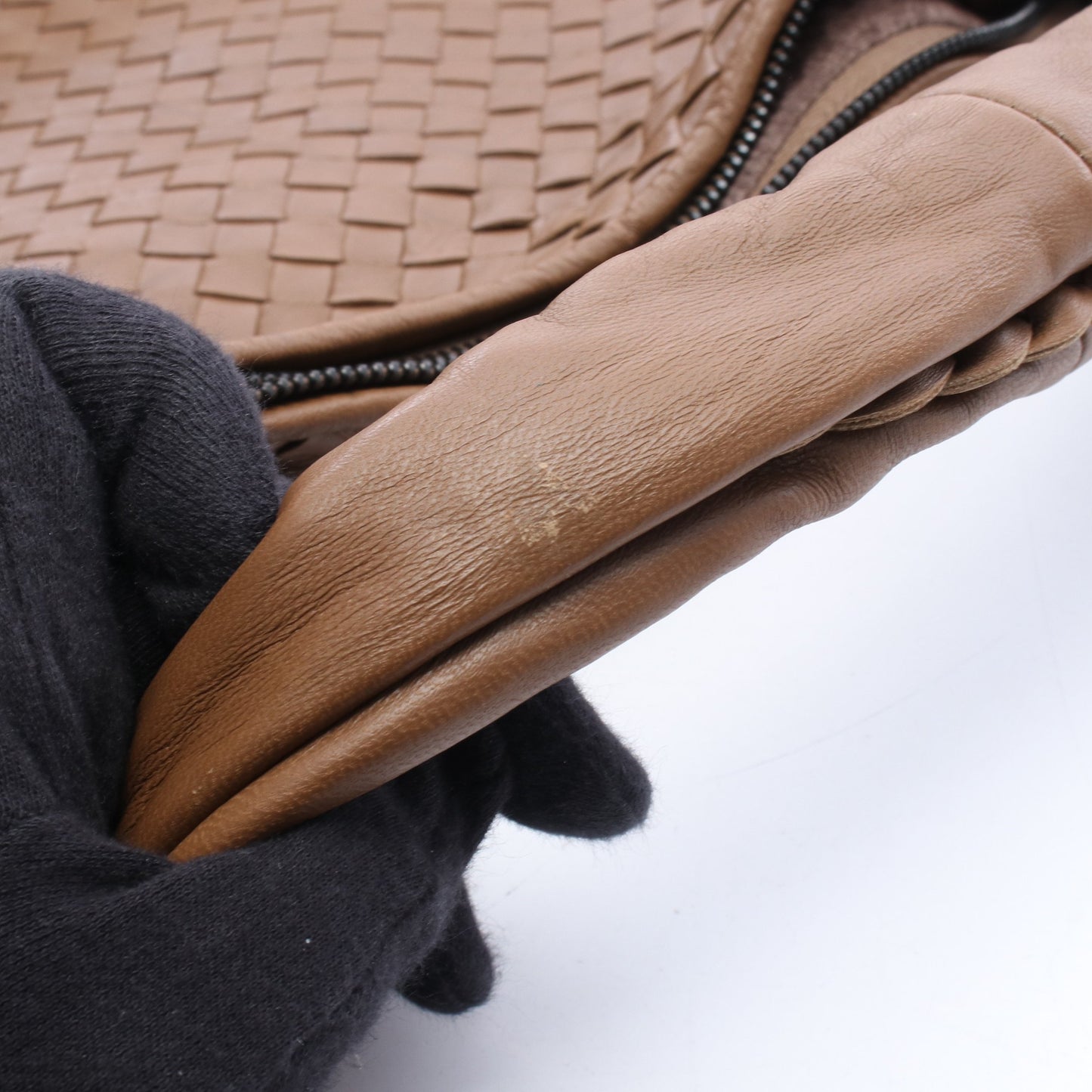 イントレチャート ワンショルダーバッグ ラムスキン ブラウン ボッテガヴェネタ バッグ BOTTEGA VENETA