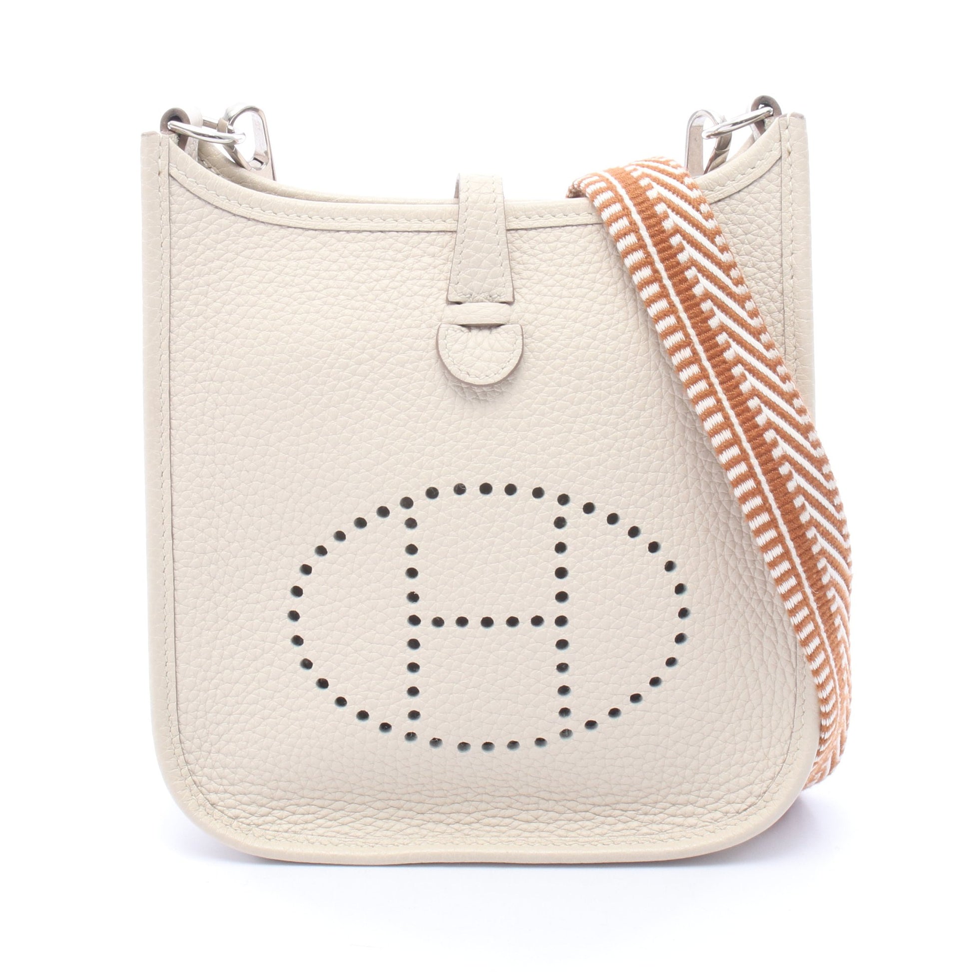 エヴリンTPM ベトン ショルダーバッグ トリヨンクレマンス アイボリー シルバー金具 Z刻印 エルメス バッグ HERMES