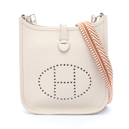 エヴリンTPM ベトン ショルダーバッグ トリヨンクレマンス アイボリー シルバー金具 Z刻印 エルメス バッグ HERMES