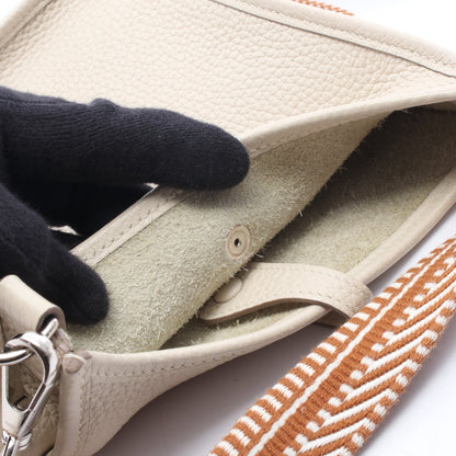 エヴリンTPM ベトン ショルダーバッグ トリヨンクレマンス アイボリー シルバー金具 Z刻印 エルメス バッグ HERMES