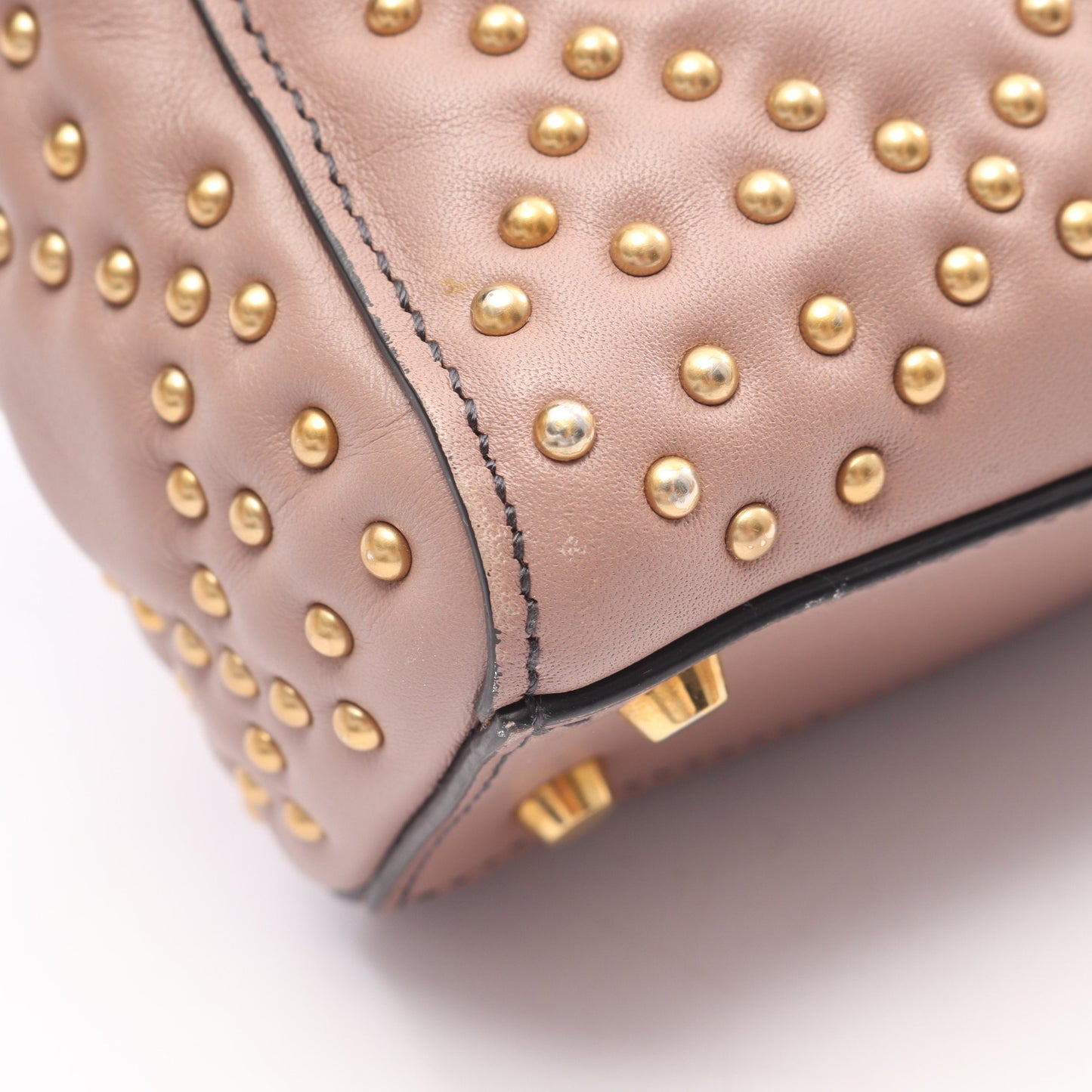 レディディオール ミニ スタッズ 2WAY ハンドバッグ レザー ダスティピンク クリスチャンディオール バッグ Christian Dior