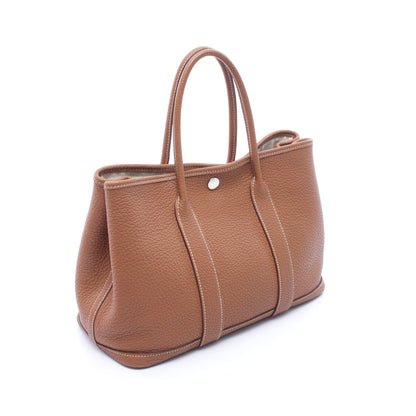 ガーデンパーティTPM ゴールド ハンドバッグ トートバッグ ネゴンダ ブラウン シルバー金具 C刻印 エルメス バッグ HERMES