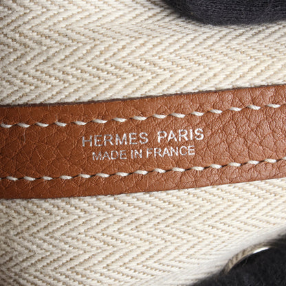 ガーデンパーティTPM ゴールド ハンドバッグ トートバッグ ネゴンダ ブラウン シルバー金具 C刻印 エルメス バッグ HERMES