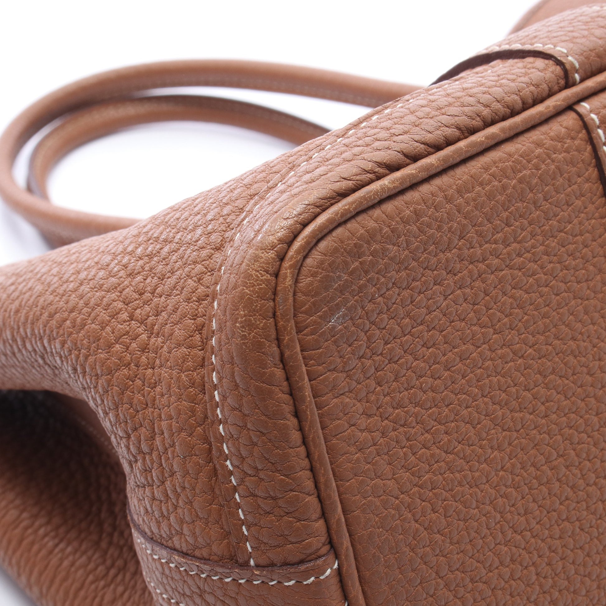 ガーデンパーティTPM ゴールド ハンドバッグ トートバッグ ネゴンダ ブラウン シルバー金具 C刻印 エルメス バッグ HERMES