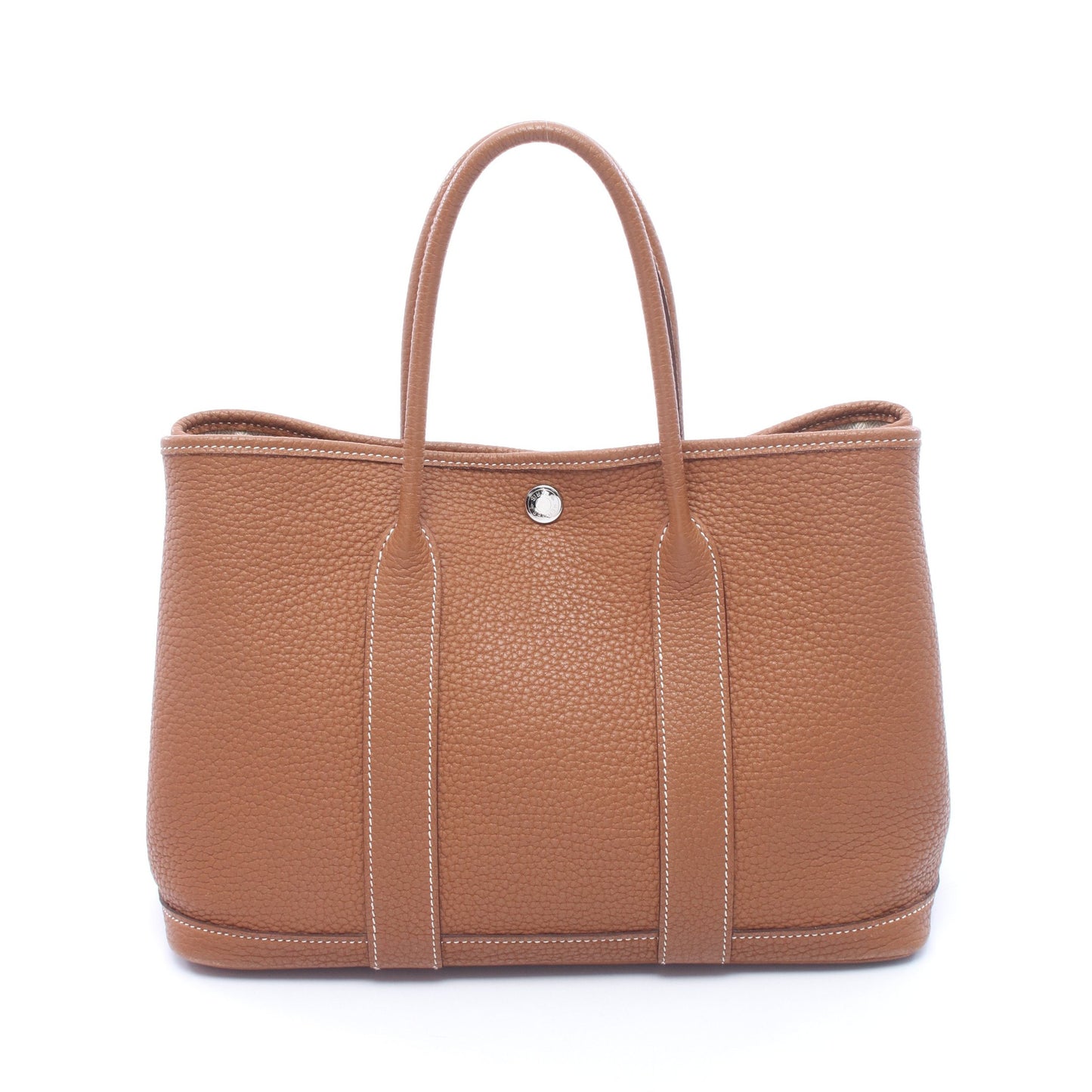 ガーデンパーティTPM ゴールド ハンドバッグ トートバッグ ネゴンダ ブラウン シルバー金具 C刻印 エルメス バッグ HERMES