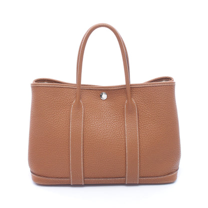 ガーデンパーティTPM ゴールド ハンドバッグ トートバッグ ネゴンダ ブラウン シルバー金具 C刻印 エルメス バッグ HERMES