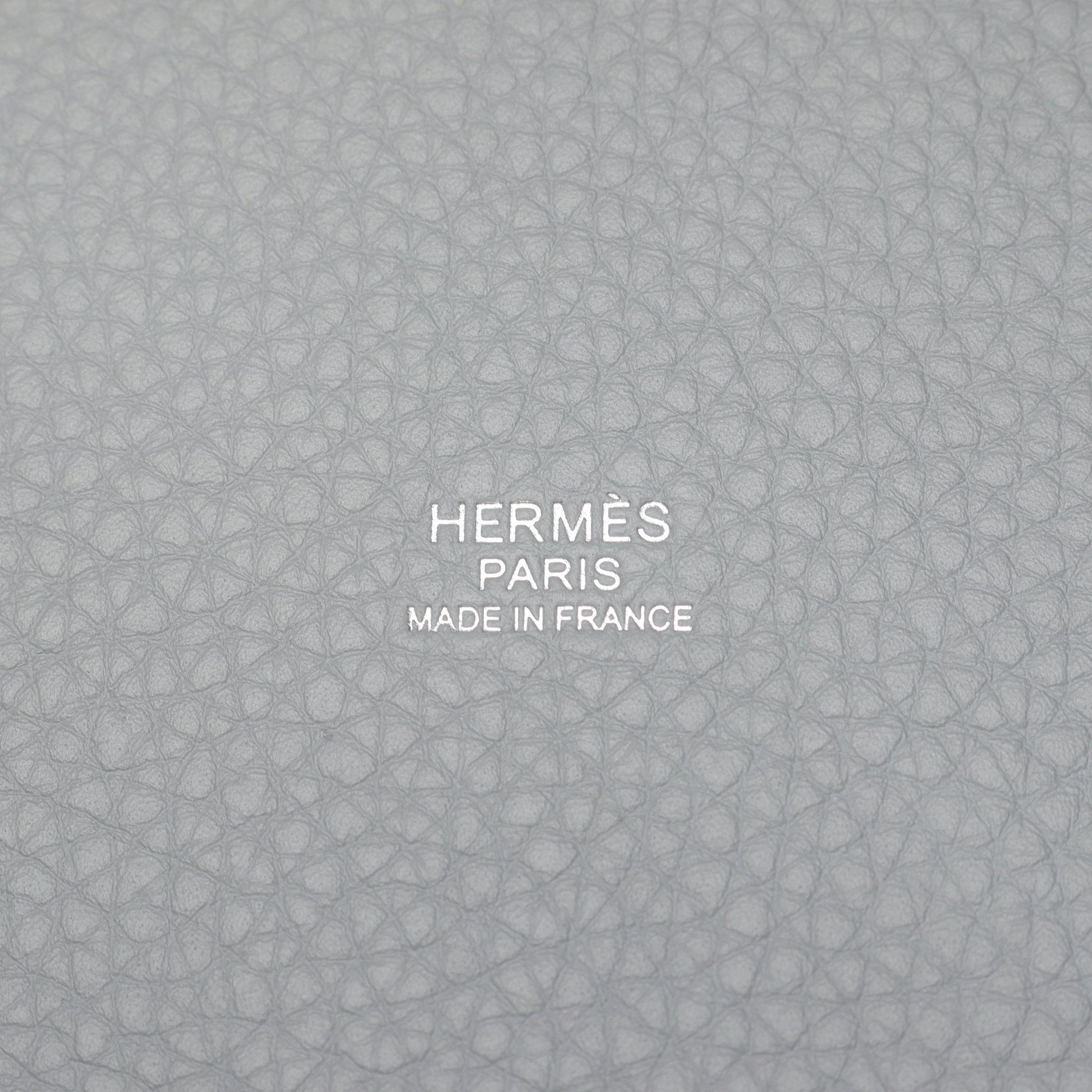 ピコタンロックPM ブルーグラシエ ハンドバッグ トリヨンクレマンス ブルーグレー シルバー金具 K刻印 エルメス バッグ HERMES