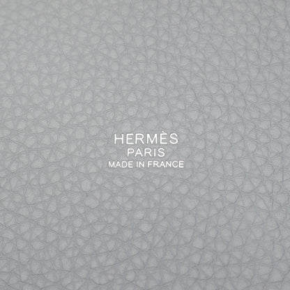 ピコタンロックPM ブルーグラシエ ハンドバッグ トリヨンクレマンス ブルーグレー シルバー金具 K刻印 エルメス バッグ HERMES