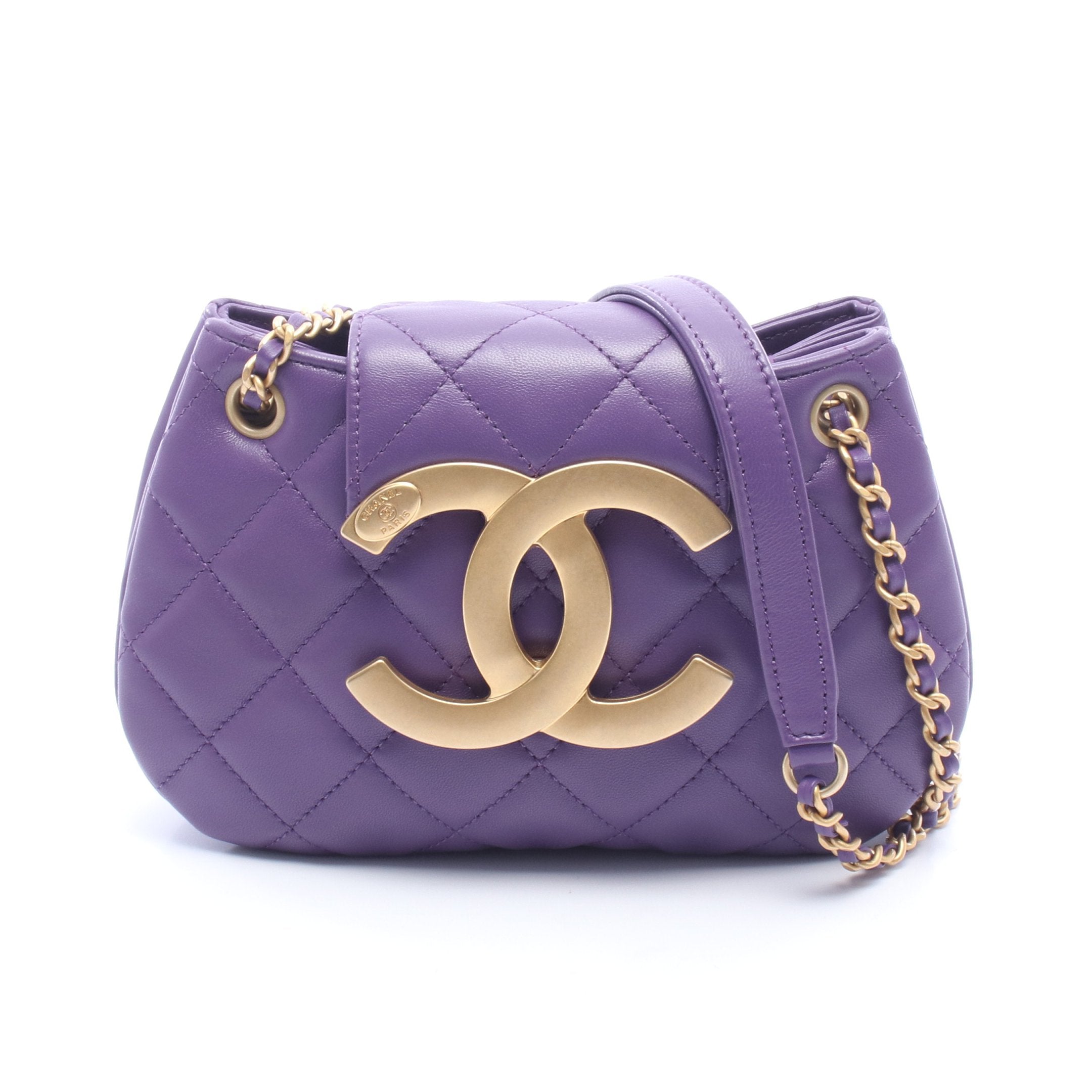 シャネル CHANEL バッグ ショルダーバッグ レザー パープル ゴールド ココマーク マトラッセ チェーン CHANEL（シャネル） （未使用 展示品）シャネル マトラッセ ココマーク