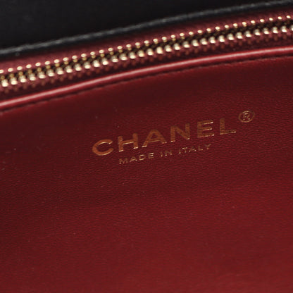 マトラッセ チェーンショルダーバッグ ラムスキン ブラック ゴールド金具 シャネル バッグ CHANEL