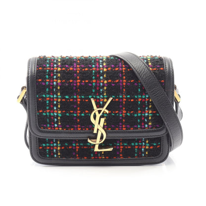 ソルフェリーノ スモール ショルダーバッグ ツイード レザー ブラック マルチカラー サンローランパリ バッグ SAINT LAURENT PARIS