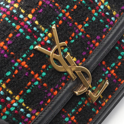 ソルフェリーノ スモール ショルダーバッグ ツイード レザー ブラック マルチカラー サンローランパリ バッグ SAINT LAURENT PARIS