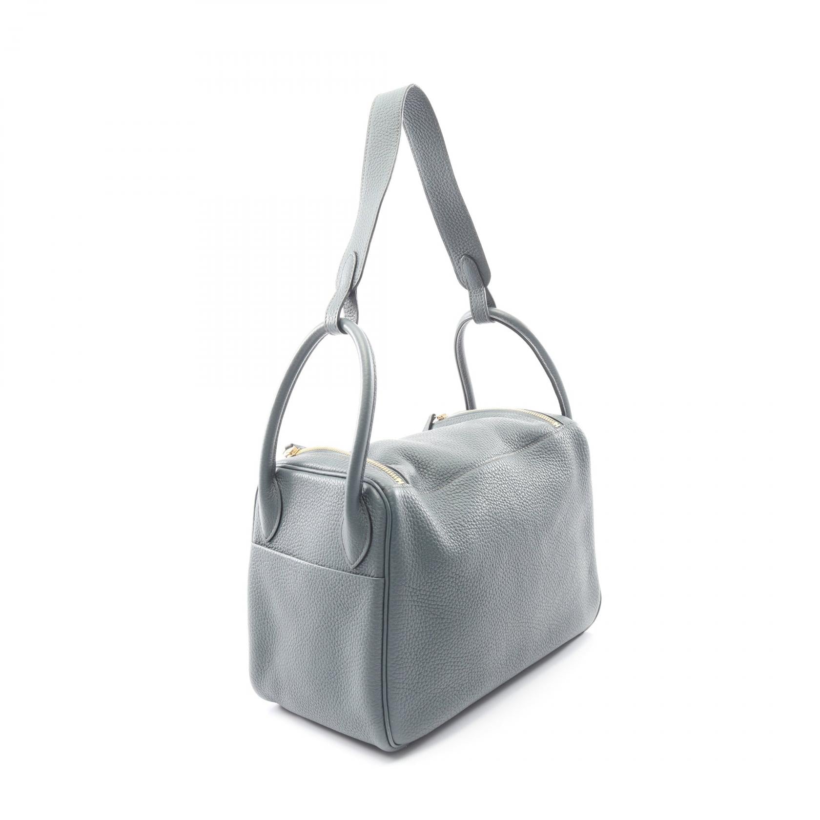 リンディ30 ブルーオラージュ ショルダーバッグ トリヨンクレマンス ブルーグレー ゴールド金具 Z刻印 エルメス バッグ HERMES