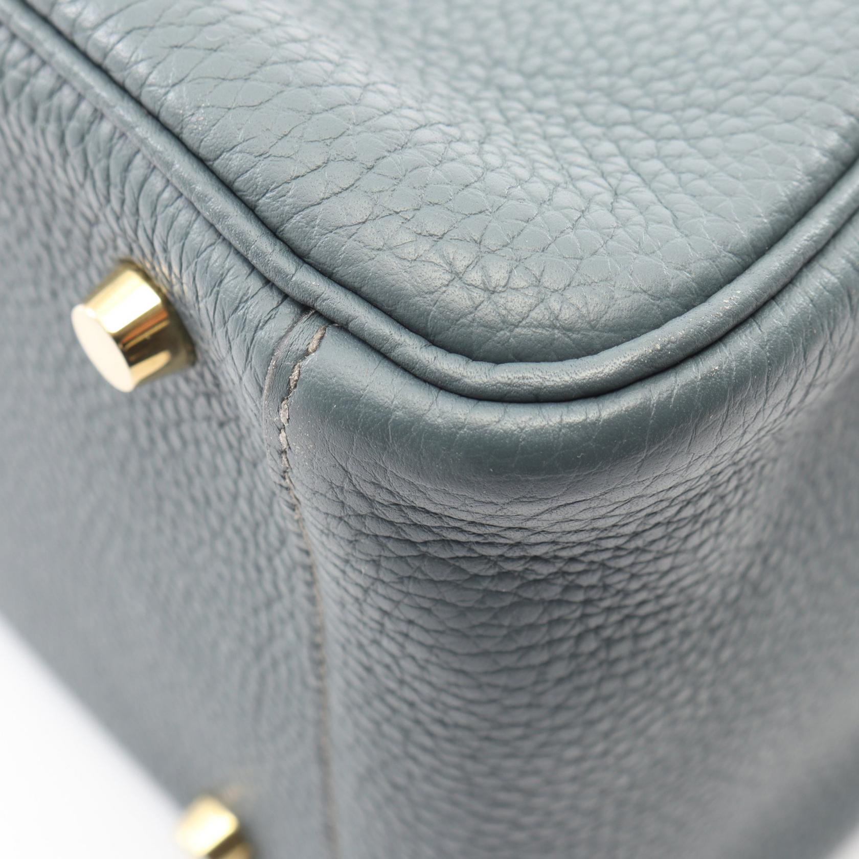 リンディ30 ブルーオラージュ ショルダーバッグ トリヨンクレマンス ブルーグレー ゴールド金具 Z刻印 エルメス バッグ HERMES