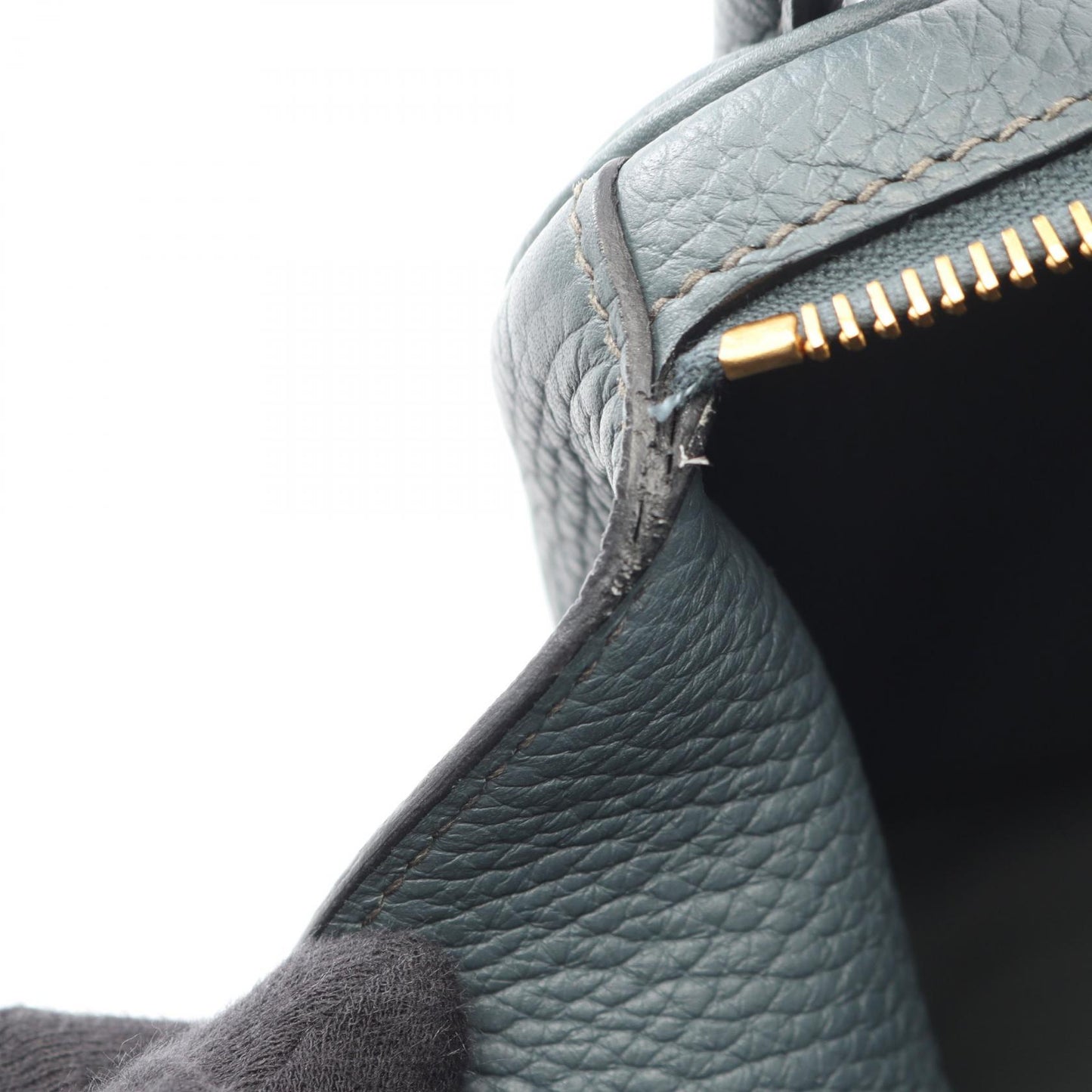 リンディ30 ブルーオラージュ ショルダーバッグ トリヨンクレマンス ブルーグレー ゴールド金具 Z刻印 エルメス バッグ HERMES