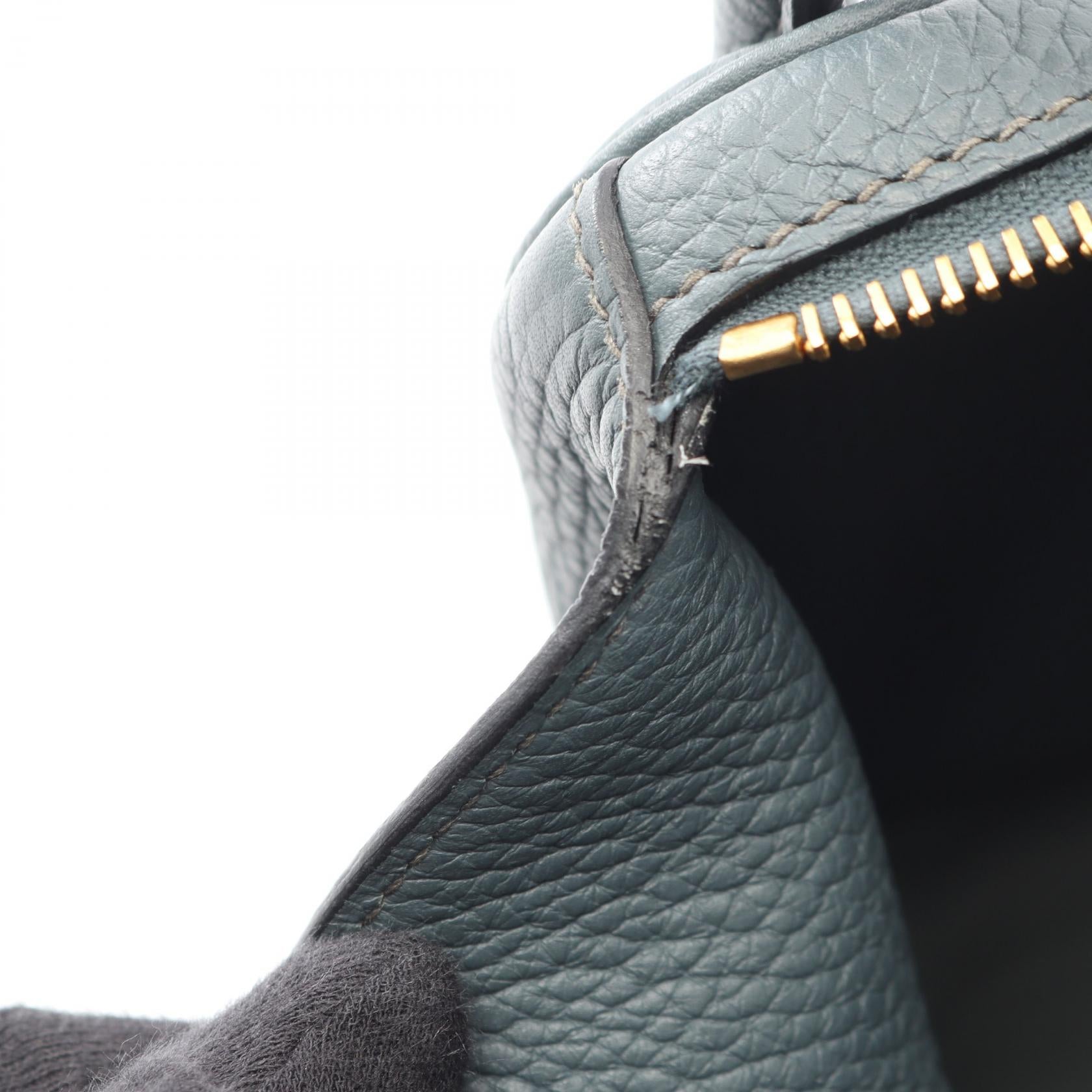 リンディ30 ブルーオラージュ ショルダーバッグ トリヨンクレマンス ブルーグレー ゴールド金具 Z刻印 エルメス バッグ HERMES