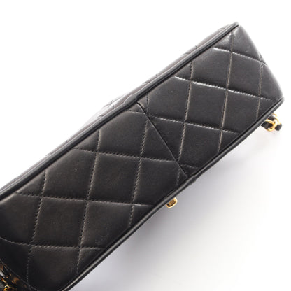 マトラッセ チェーンショルダーバッグ ラムスキン ブラック ゴールド金具 シャネル バッグ CHANEL