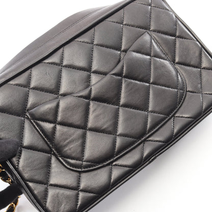 マトラッセ チェーンショルダーバッグ ラムスキン ブラック ゴールド金具 シャネル バッグ CHANEL