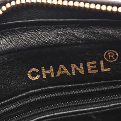 マトラッセ チェーンショルダーバッグ ラムスキン ブラック ゴールド金具 シャネル バッグ CHANEL
