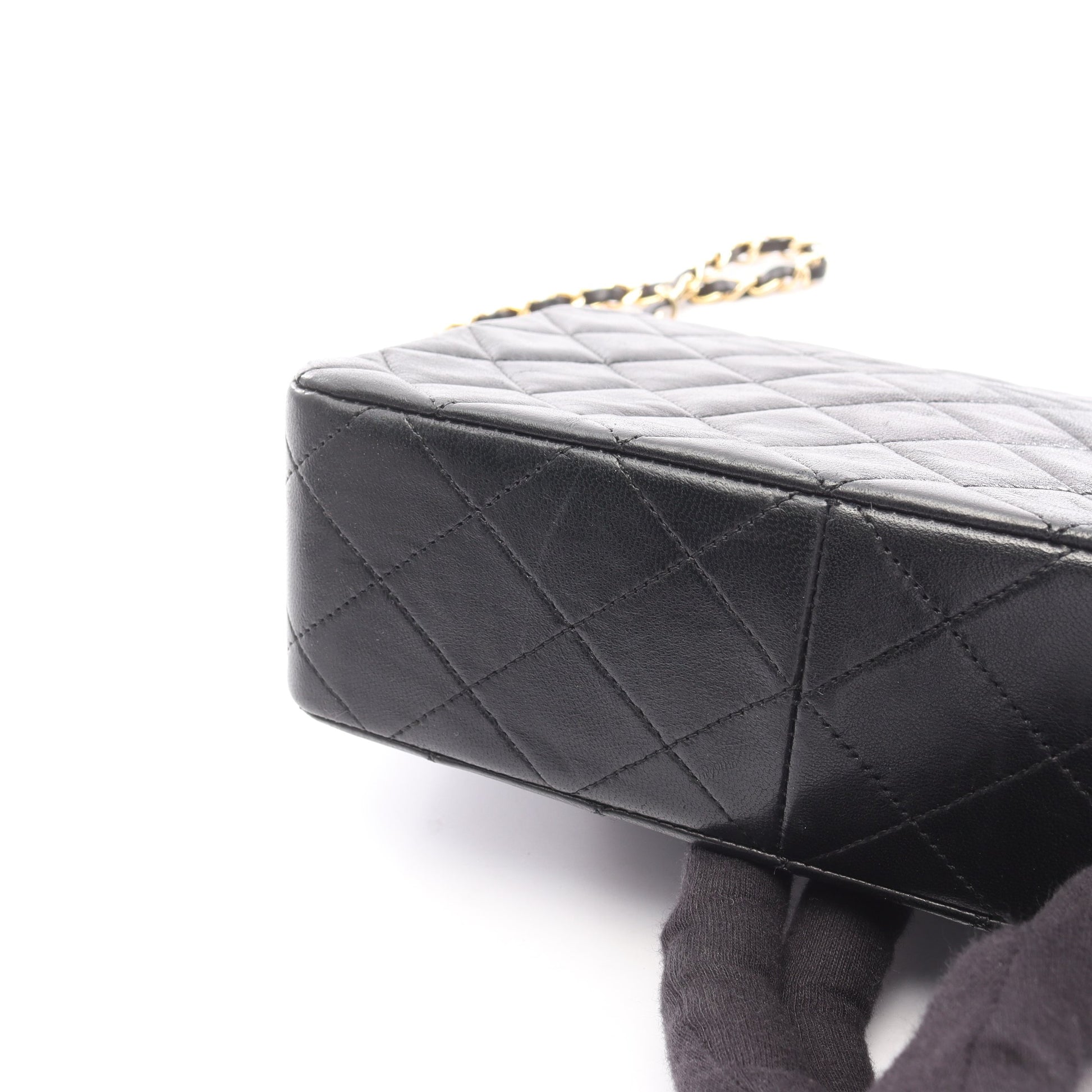 ミニマトラッセ20 チェーンショルダーバッグ ラムスキン ブラック ゴールド金具 シャネル バッグ CHANEL
