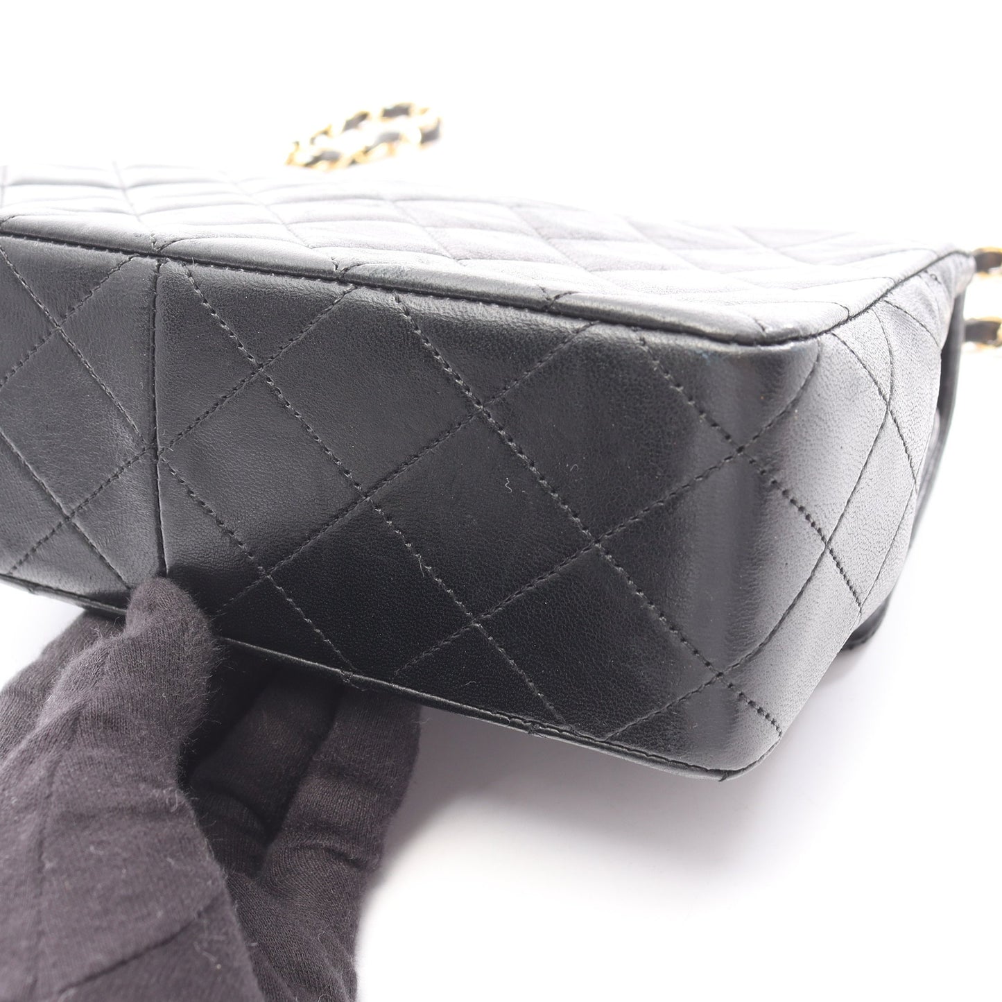 ミニマトラッセ20 チェーンショルダーバッグ ラムスキン ブラック ゴールド金具 シャネル バッグ CHANEL