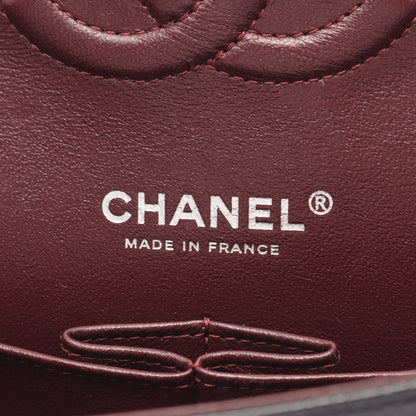 マトラッセ Wフラップ Wチェーンショルダーバッグ キャビアスキン ブラック シルバー金具 シャネル バッグ CHANEL