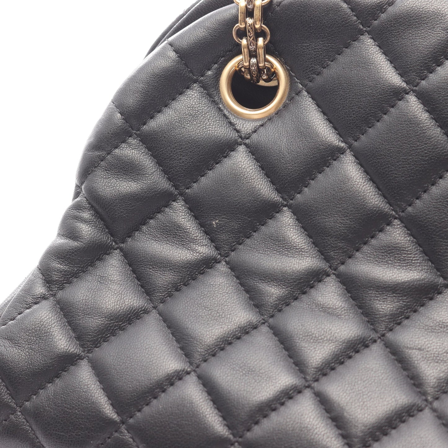 マドモアゼル ボーリングバッグ チェーンショルダーバッグ ラムスキン ブラック ゴールド金具 シャネル バッグ CHANEL