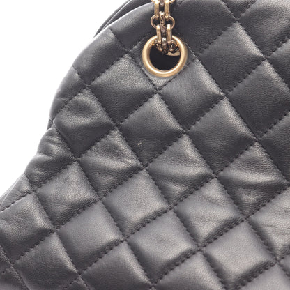 マドモアゼル ボーリングバッグ チェーンショルダーバッグ ラムスキン ブラック ゴールド金具 シャネル バッグ CHANEL