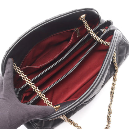 マドモアゼル ボーリングバッグ チェーンショルダーバッグ ラムスキン ブラック ゴールド金具 シャネル バッグ CHANEL